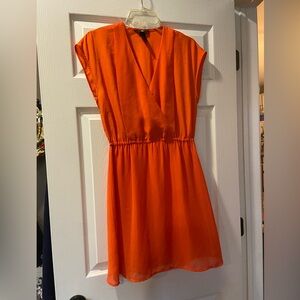 H&M bright orange mini dress